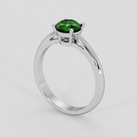 0.90 Ct. Green Demantoid Garnet Ring, Platinum 950 2