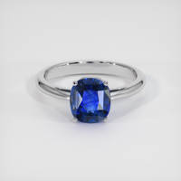 2.05 Ct. Blue Sapphire Ring, Platinum 950 1