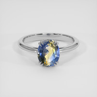 1.85 Ct. Bi Color Sapphire Ring, Platinum 950 1