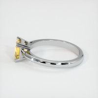 1.53 Ct. Orangish Yellow Sapphire Ring, Platinum 950 4