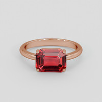 2.19 Ct. Red Spinel Ring, 14K Rose Gold 1