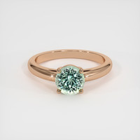 1.47 Ct. Green Sapphire Ring, 14K Rose Gold 1
