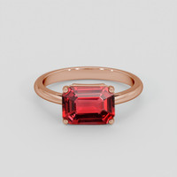 2.19 Ct. Red Spinel Ring, 18K Rose Gold 1