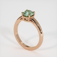 1.47 Ct. Green Sapphire Ring, 18K Rose Gold 2