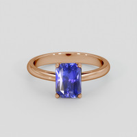 1.58 Ct. Bluish Purple Sapphire Ring, 18K Rose Gold 1