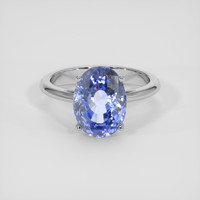 5.48 Ct. Blue Sapphire Ring, 10K White Gold 1