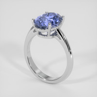 5.48 Ct. Blue Sapphire Ring, 10K White Gold 2