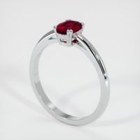 0.61 Ct. Ruby Ring, 14K White Gold 2