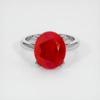 7.99 Ct. Ruby Ring, 14K White Gold 1