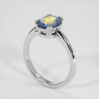 1.85 Ct. Bi Color Sapphire Ring, 14K White Gold 2