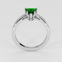 1.06 Ct. Green Tsavorite Garnet Ring, 18K White Gold 3