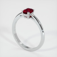 0.61 Ct. Ruby Ring, 18K White Gold 2