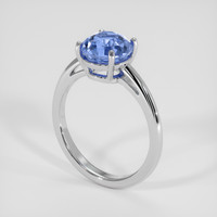 2.76 Ct. Blue Sapphire Ring, 18K White Gold 2