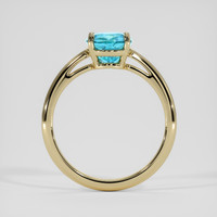 3.58 Ct. Greenish Blue Zircon Ring, 14K Yellow Gold 3