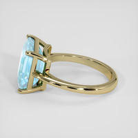 5.19 Ct. Blue Aquamarine Ring, 14K Yellow Gold 4