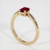 0.61 Ct. Ruby Ring, 14K Yellow Gold 2