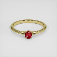 0.62 Ct. Ruby Ring, 14K Yellow Gold 1