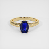 2.00 Ct. Blue Sapphire Ring, 14K Yellow Gold 1