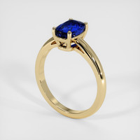 2.00 Ct. Blue Sapphire Ring, 14K Yellow Gold 2