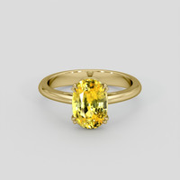 2.93 Ct. Yellow Sapphire Ring, 14K Yellow Gold 1