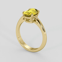 2.93 Ct. Yellow Sapphire Ring, 14K Yellow Gold 2