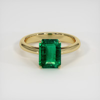 2.84 Ct. Emerald Ring, 18K Yellow Gold 1