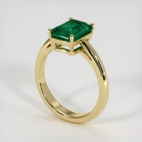 2.84 Ct. Emerald Ring, 18K Yellow Gold 2