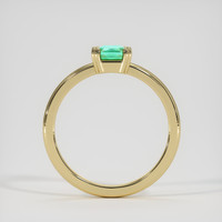 0.58 Ct. Emerald Ring, 18K Yellow Gold 3