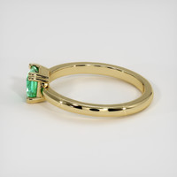 0.58 Ct. Emerald Ring, 18K Yellow Gold 4