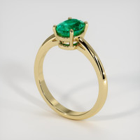 1.05 Ct. Emerald Ring, 18K Yellow Gold 2