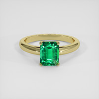 1.77 Ct. Emerald Ring, 18K Yellow Gold 1