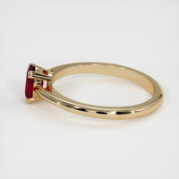 0.61 Ct. Ruby Ring, 18K Yellow Gold 4