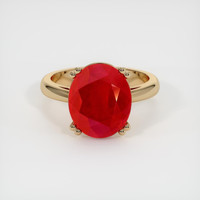 7.99 Ct. Ruby Ring, 18K Yellow Gold 1