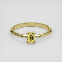 0.49 Ct. Yellow Sapphire Ring, 18K Yellow Gold 1