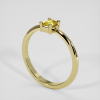 0.49 Ct. Yellow Sapphire Ring, 18K Yellow Gold 2