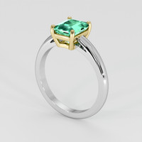 1.25 Ct. Emerald Ring, 18K Yellow & White 2