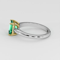 1.25 Ct. Emerald Ring, 18K Yellow & White 4