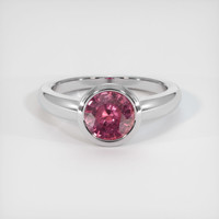 1.80 Ct. Reddish Pink Sapphire Ring, Platinum 950 1