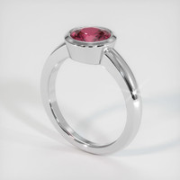 1.80 Ct. Reddish Pink Sapphire Ring, Platinum 950 2