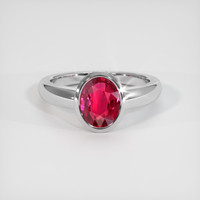 2.03 Ct. Ruby Ring, Platinum 950 1