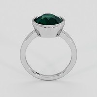 5.06 Ct. Bluish Green Sapphire Ring, Platinum 950 3