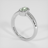 1.02 Ct. Bluish Green Sapphire Ring, Platinum 950 2