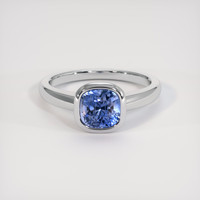 2.24 Ct. Blue Sapphire Ring, Platinum 950 1