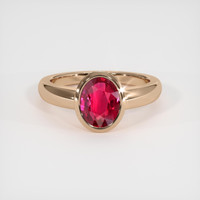 2.03 Ct. Ruby Ring, 14K Rose Gold 1