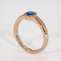 1.14 Ct. Blue Sapphire Ring, 18K Rose Gold 2