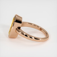 3.64 Ct. Orangish Yellow Precious Topaz Ring, 18K Rose Gold 4