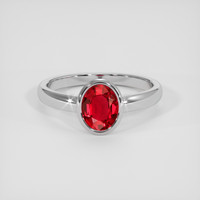 1.24 Ct. Ruby Ring, Silver 1