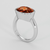 5.17 Ct. Madeira (Reddish Orange) Citrine Ring, 10K White Gold 2