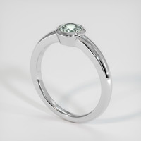 0.74 Ct. Green Sapphire Ring, 10K White Gold 2