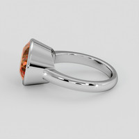 5.17 Ct. Madeira (Reddish Orange) Citrine Ring, 14K White Gold 4